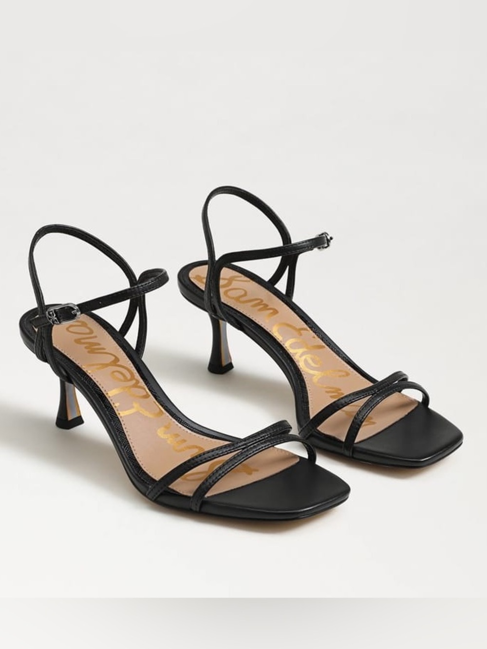 Sam Edelman Black Strappy Kitten Heel Sandal